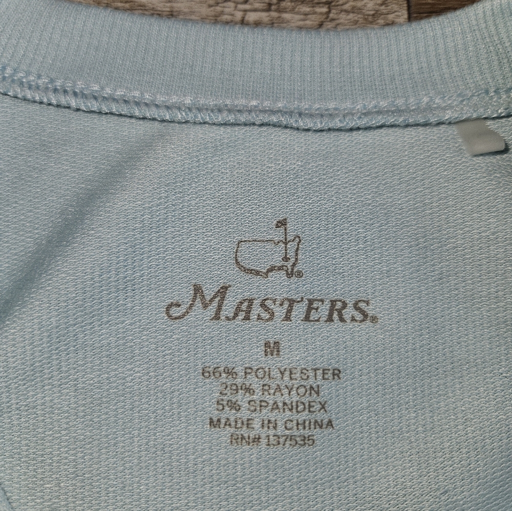 Masters Golf Pullover Light Blue Medium - image 3